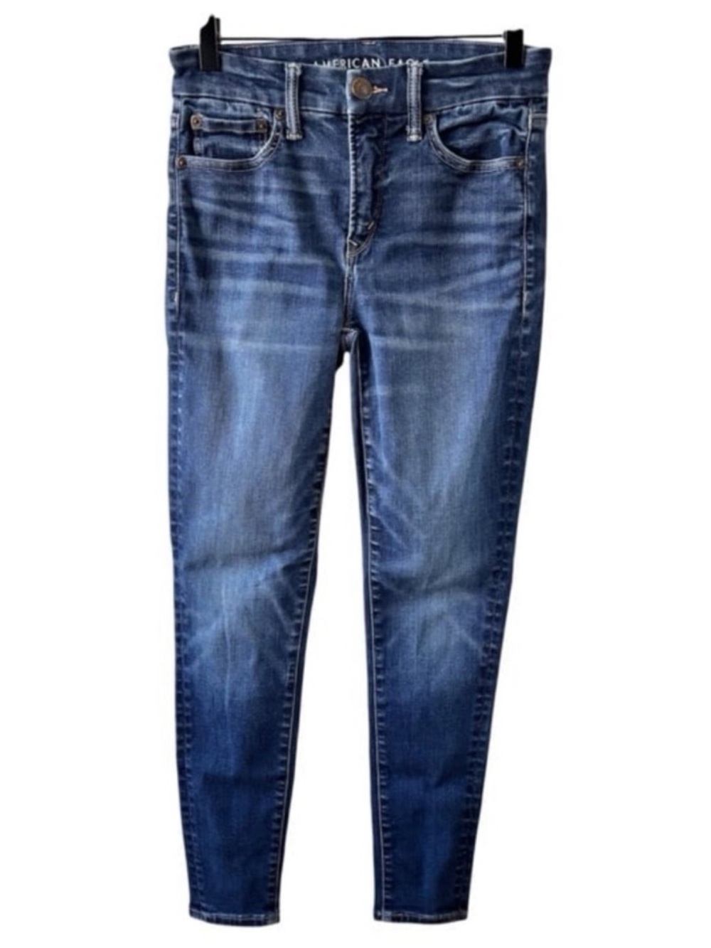 American Eagle The Luxe Dark Wash Skinny Short Jeans High Rise